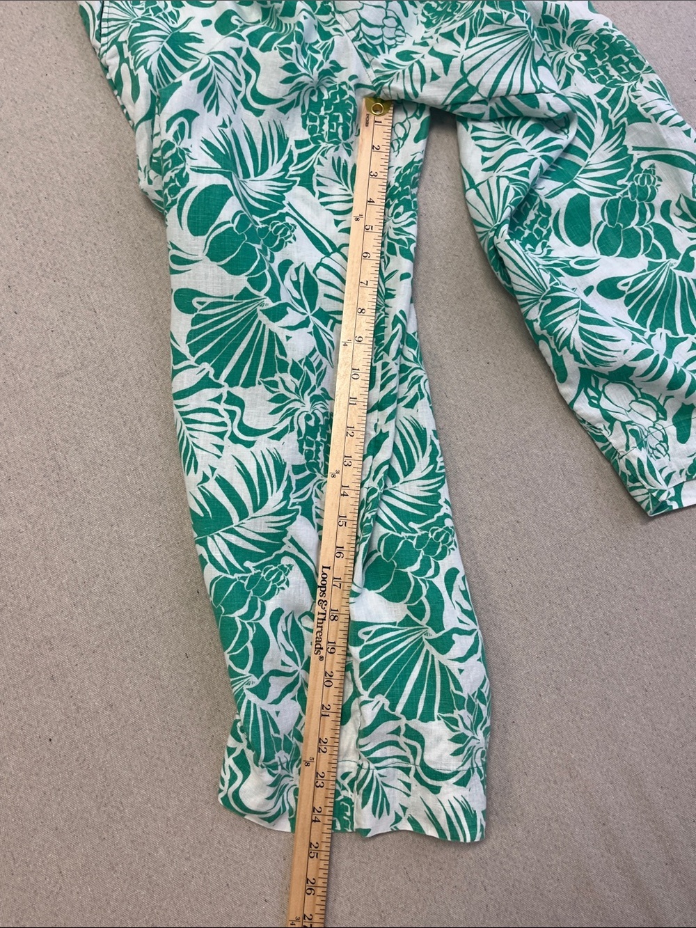 Nicole Miller New York 100% Linen Tropical Wide Leg Pants Size S - Picture 9 of 12
